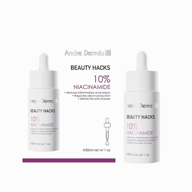 Andre Dermes - Beauty Hacks 10% Niacinamide Serum (Antioxidant, Anti - Inflammatory, Shrink Pores, Improve Firmness, Elasticity, Sebum Secretion, Long Moisturising, Spots, Dark Spots, Acne) (e30ml) AD018 - Premier Living (Enterprises) Company, Limited