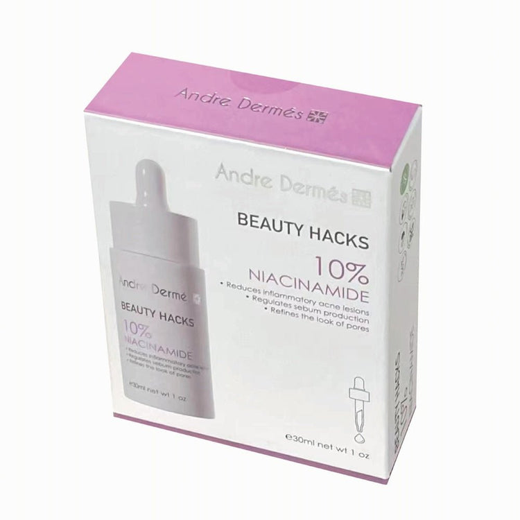 Andre Dermes - Beauty Hacks 10% Niacinamide Serum (Antioxidant, Anti - Inflammatory, Shrink Pores, Improve Firmness, Elasticity, Sebum Secretion, Long Moisturising, Spots, Dark Spots, Acne) (e30ml) AD018 - Premier Living (Enterprises) Company, Limited