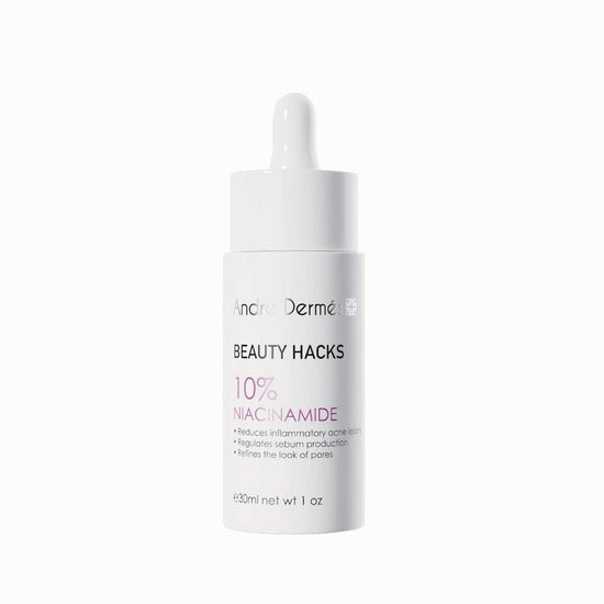 Andre Dermes - Beauty Hacks 10% Niacinamide Serum (Antioxidant, Anti - Inflammatory, Shrink Pores, Improve Firmness, Elasticity, Sebum Secretion, Long Moisturising, Spots, Dark Spots, Acne) (e30ml) AD018 - Beauty Online™ 肌齡喜源™