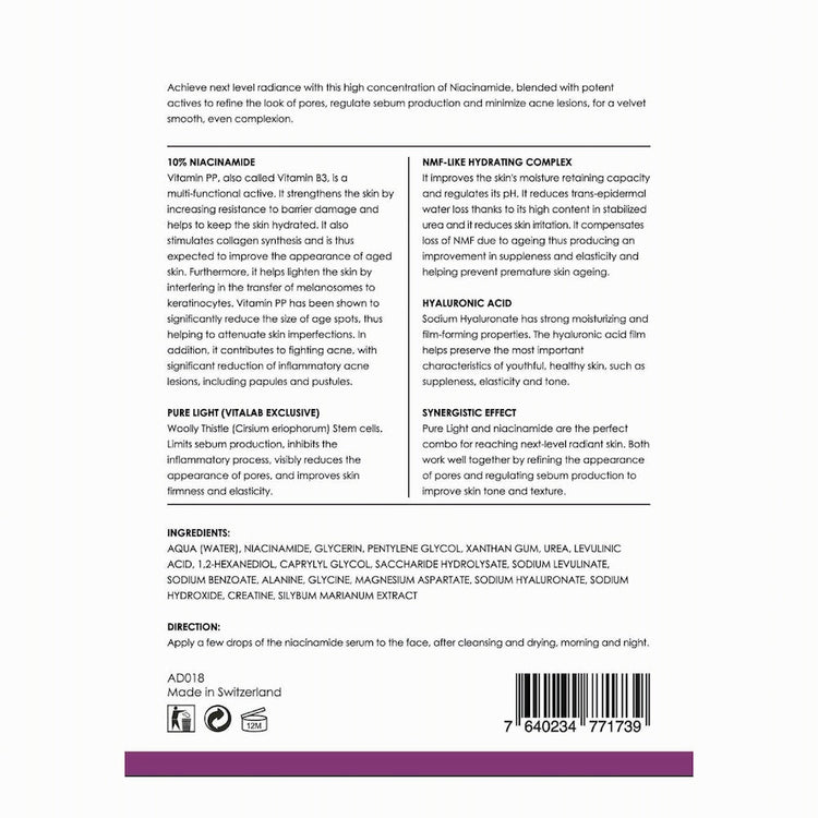 Andre Dermes - Beauty Hacks 10% Niacinamide Serum (Antioxidant, Anti - Inflammatory, Shrink Pores, Improve Firmness, Elasticity, Sebum Secretion, Long Moisturising, Spots, Dark Spots, Acne) (e30ml) AD018 - Premier Living (Enterprises) Company, Limited