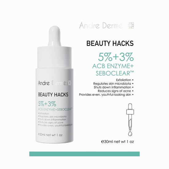 Andre Dermes - Beauty Hacks 5% ACB Enzyme+3% Seboclear Serum (Anti - Inflammatory, Calming, Exfoliation, Acne Control, Even Skin Tone, Antioxidant) (e30ml) AD019 - Beauty Online™ 肌齡喜源™