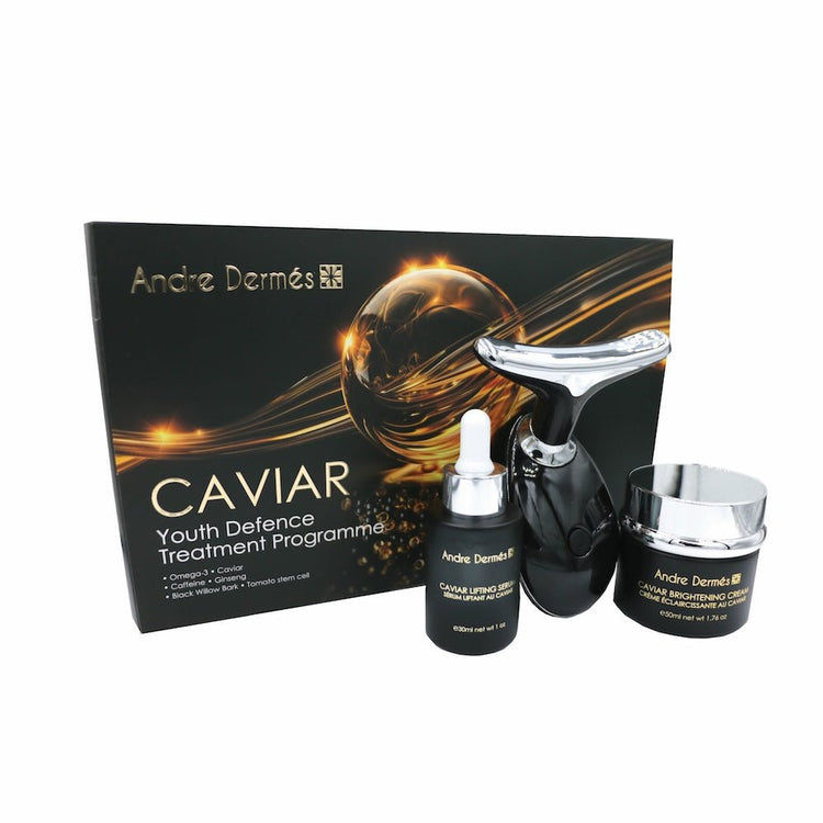 Andre Dermes - CAVIAR Youth Defence Treatment Programme Set (Introductory device is a complimentary gift; no warranty, return, or exchange is provided) (Anti - oxidation, Firming, Elasticity, Reducing Fine Lines, Moisturizing, Brightening, Whitening) AD013 - Beauty Online™ 肌齡喜源™