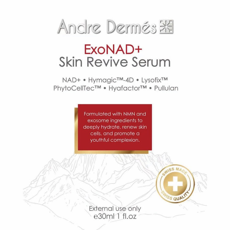 Andre Dermes - EXONAD+ Skin Revive Serum (Glossy, Smooth, Hydrating, Anti - Aging, Moisturizing, Water - Oil Balance, Firming) (e30ml) AD009 - Beauty Online™ 肌齡喜源™