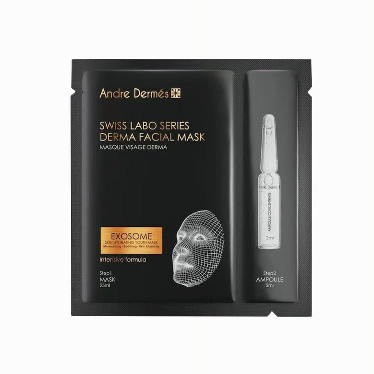 Andre Dermes - Exosome Skin Hydrating Youth Mask (Moisturising, Antioxidant, Sensitive Skin, Anti - Aging, Skin Elasticity, Soothing, Repair) (Mask: 25ml/pc x 5pcs; Ampoule: 2ml/Bottle x 5 bottles) AD022 - Beauty Online™ 肌齡喜源™