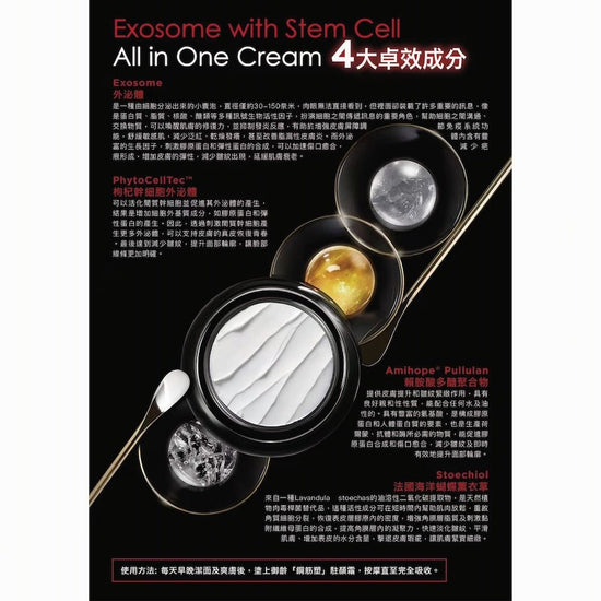 Andre Dermes - Exosome with Stem Cell All in One Cream (Moisturizing, Elasticity, Anti - Aging, Soothing, Anti - Inflammatory, Sensitive, Reducing Fine Lines, Firming, Lifting, Antioxidant, Repair) (e50ml) AD012 - Beauty Online™ 肌齡喜源™