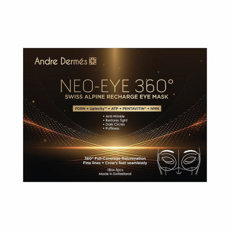 Andre Dermes - NEO - EYE 360 Swiss Alpine Recharge Eye Mask (Moisturising, Dark Circles, Firming, Reduce Fine Lines, Lifting, Anit - Wrinkle Aging, Edema Of The Eyes) (e6ml Bottle /1Box 5pcs) AD040 - Beauty Online™ 肌齡喜源™
