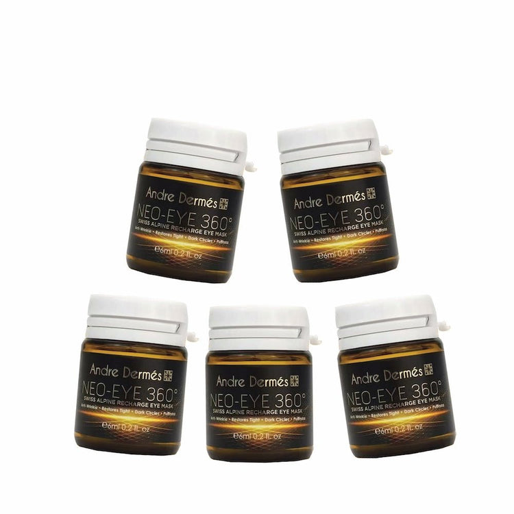 Andre Dermes - NEO - EYE 360 Swiss Alpine Recharge Eye Mask (Moisturising, Dark Circles, Firming, Reduce Fine Lines, Lifting, Anit - Wrinkle Aging, Edema Of The Eyes) (e6ml Bottle /1Box 5pcs) AD040 - Beauty Online™ 肌齡喜源™