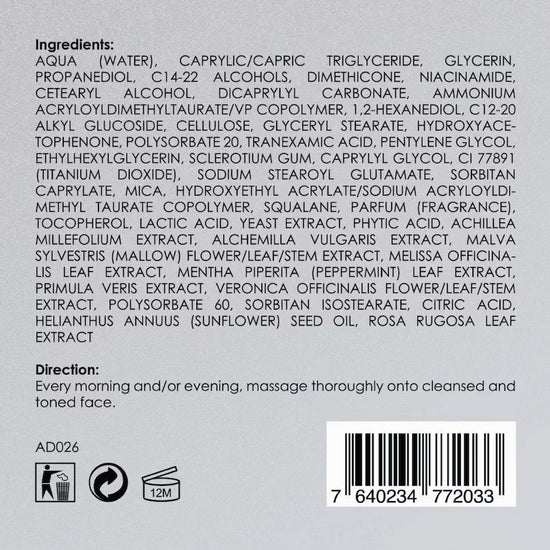 Andre Dermes - Perfectly Bright Technology Pure Light Cream (Moisturizing, Stains, Whitening, Soothing, Blemishes, Lighten Melanin, Anti - Aging, Pore Minimizing, Brightening) (e50g) AD026 - Beauty Online™ 肌齡喜源™