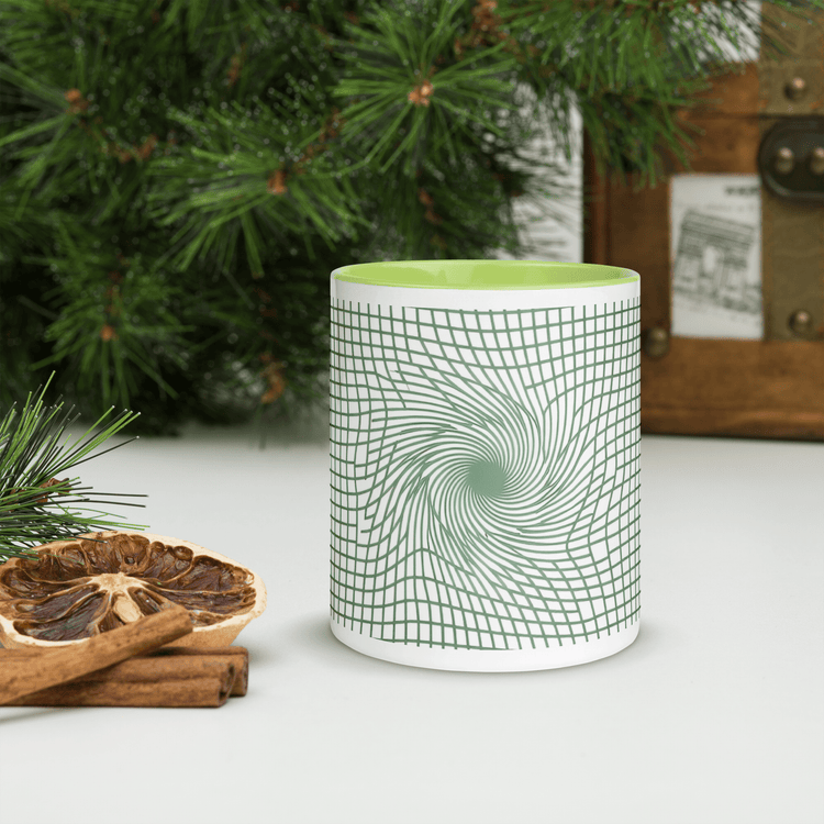【Deep Focus】Premium Geometric Grid Ceramic Mug - 11 oz (Color-Accented Collection) - Beauty Online™ 肌齡喜源™