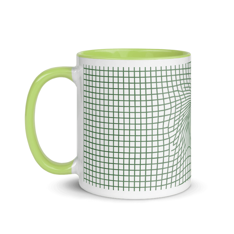 【Deep Focus】Premium Geometric Grid Ceramic Mug - 11 oz (Color-Accented Collection) - Beauty Online™ 肌齡喜源™