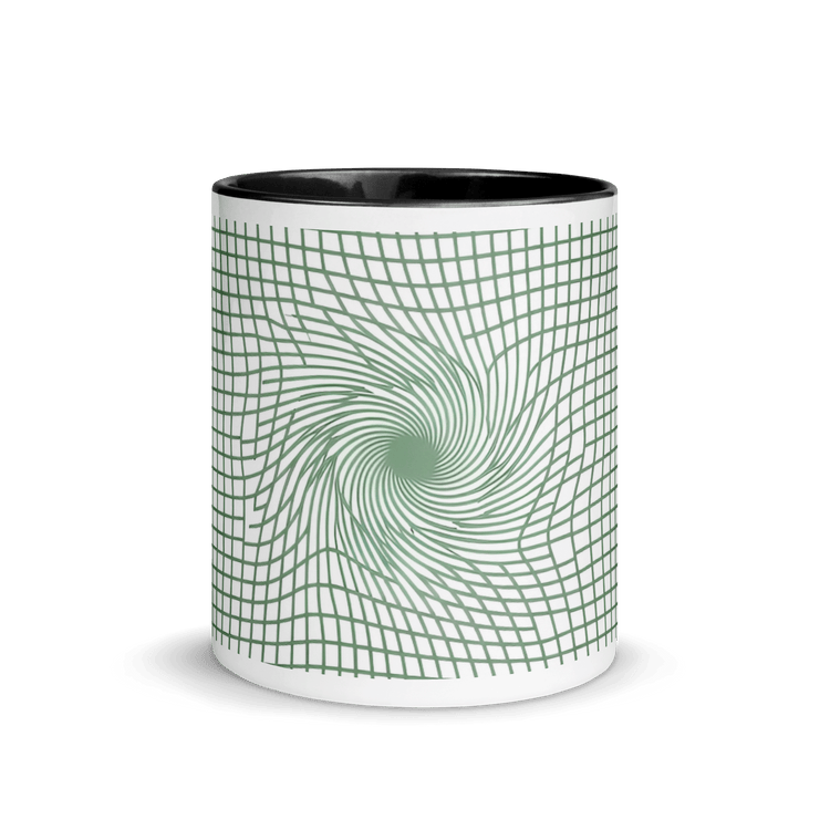 【Deep Focus】Premium Geometric Grid Ceramic Mug - 11 oz (Color-Accented Collection) - Beauty Online™ 肌齡喜源™