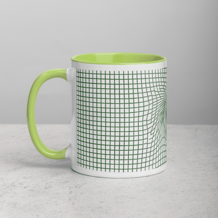 【Deep Focus】Premium Geometric Grid Ceramic Mug - 11 oz (Color-Accented Collection) - Beauty Online™ 肌齡喜源™