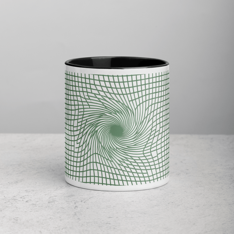 【Deep Focus】Premium Geometric Grid Ceramic Mug - 11 oz (Color-Accented Collection) - Beauty Online™ 肌齡喜源™