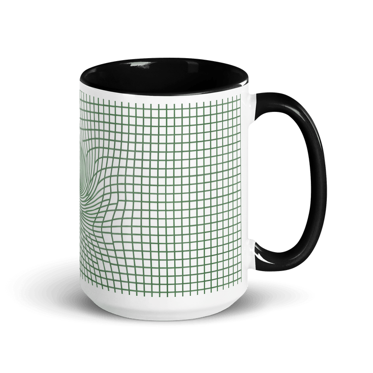 【Deep Focus】Premium Geometric Grid Ceramic Mug - 15 oz (Stealth Black Edition) - Beauty Online™ 肌齡喜源™