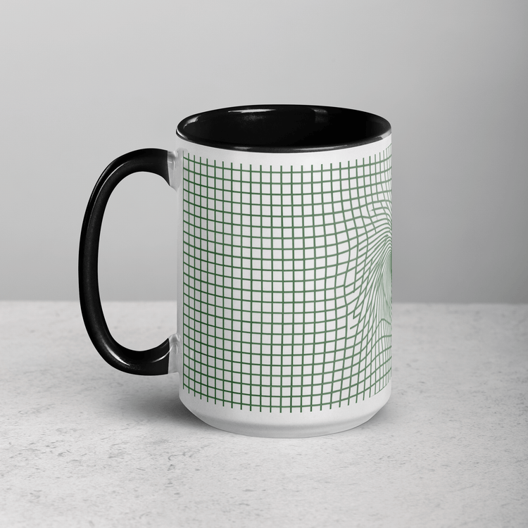 【Deep Focus】Premium Geometric Grid Ceramic Mug - 15 oz (Stealth Black Edition) - Beauty Online™ 肌齡喜源™