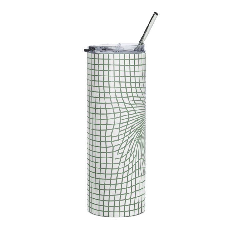 【Deep Focus】Premium Geometric Grid Stainless Steel Skinny Tumbler - Beauty Online™ 肌齡喜源™