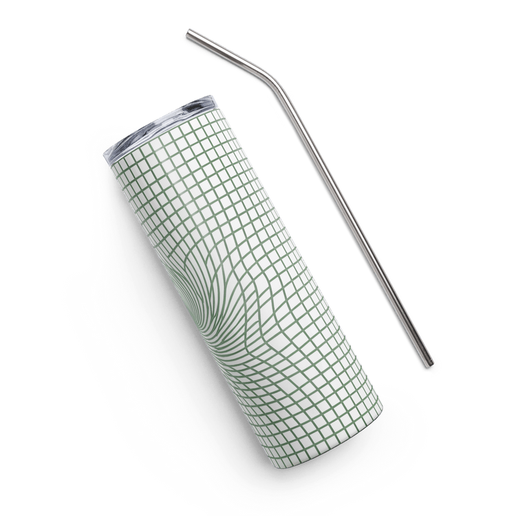 【Deep Focus】Premium Geometric Grid Stainless Steel Skinny Tumbler - Beauty Online™ 肌齡喜源™