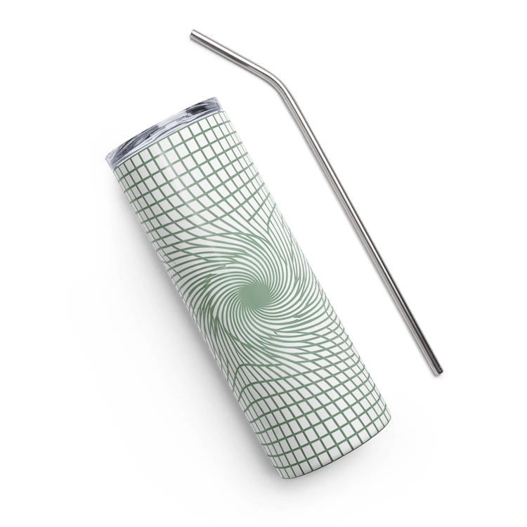 【Deep Focus】Premium Geometric Grid Stainless Steel Skinny Tumbler - Beauty Online™ 肌齡喜源™