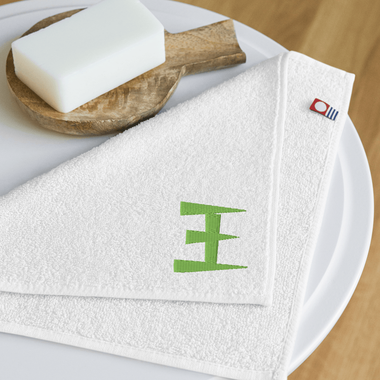 Imabari Cotton Hand Towel – Custom Chinese Surname Embroidery (White) - Beauty Online™ 肌齡喜源™