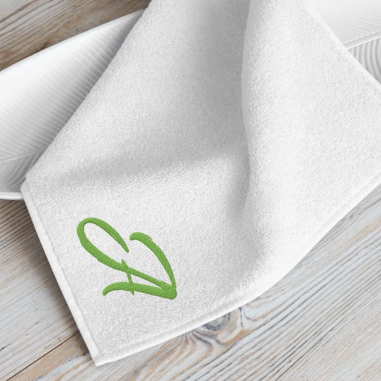 Imabari Cotton Hand Towel – Custom Initial Embroidery (White / A - Z) - Beauty Online™ 肌齡喜源™