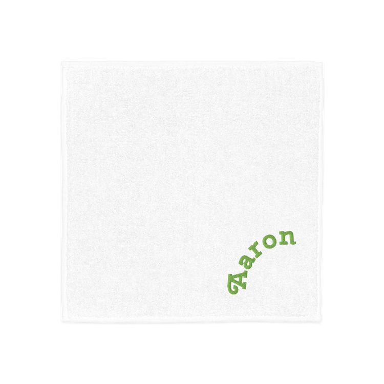 Imabari Cotton Hand Towel – Personalized Boy's Name Embroidery (White) - Beauty Online™ 肌齡喜源™