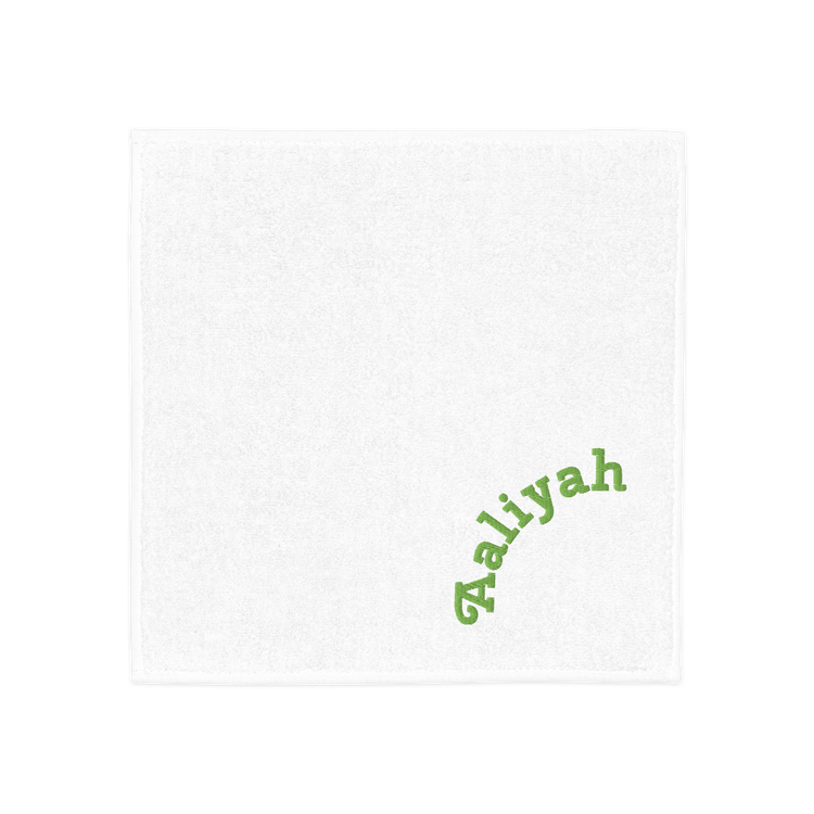 Imabari Cotton Hand Towel – Personalized Girl's Name Embroidery (White) - Beauty Online™ 肌齡喜源™