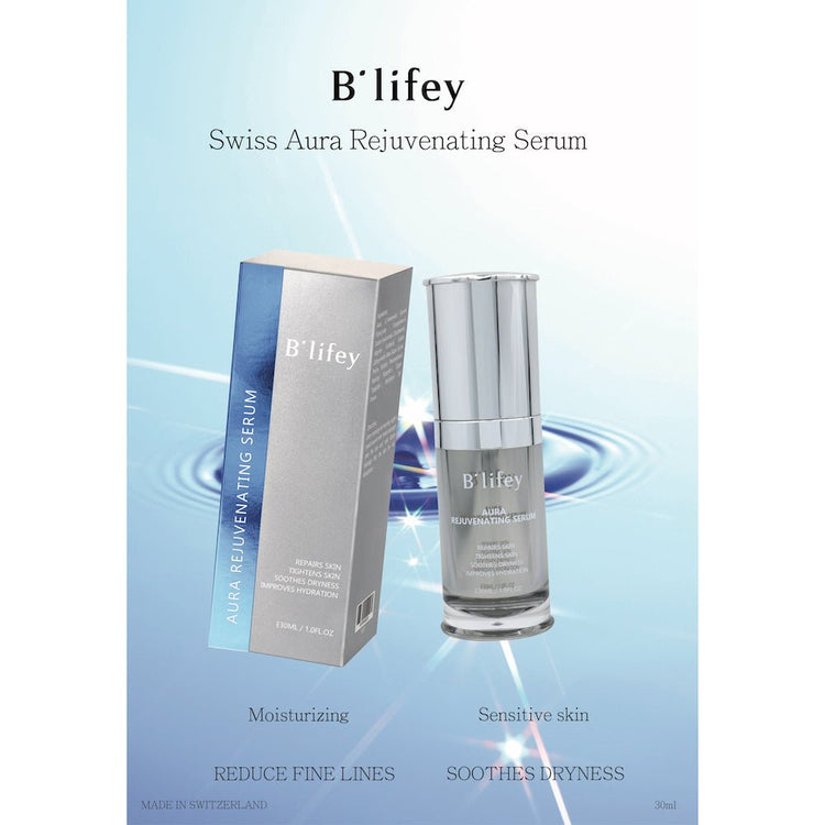 B'lifey – Swiss Aura Rejuvenating Serum (Hydrating, Firming, Reduce Fine Lines) (e30ml) BL001 - Beauty Online™ 肌齡喜源™