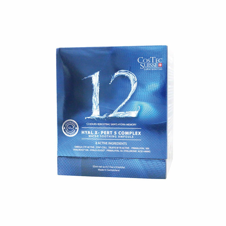 Costec Suisse - Hyal X - Pert 5 Complex Water Soothing Serum Ampoule (Moisturising, Rejuvenating, Brightening) (e5ml Ampoule/6 Ampoules per Box) CT002 - Beauty Online™ 肌齡喜源™