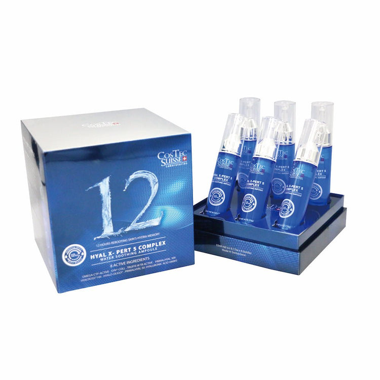 Costec Suisse - Hyal X - Pert 5 Complex Water Soothing Serum Ampoule (Moisturising, Rejuvenating, Brightening) (e5ml Ampoule/6 Ampoules per Box) CT002 - Beauty Online™ 肌齡喜源™