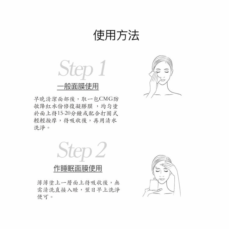 Derma Medream - CMG Anti - Allergic Solutions Gel Masque (Upgrade) (Pore Minimizing, Rejuvenating, Sensitive Skin, Oil Control) (e30g*1pack/10 packs per Box) DM029 - Beauty Online™ 肌齡喜源™