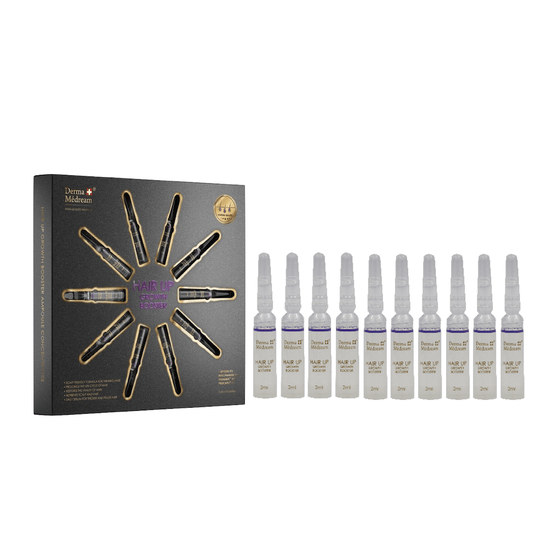 Derma Medream – Hair Up Growth Booster (Additional Issuance, Postpartum Hair Loss, Hair Loss Overnight, Seborrheic Alopecia, Hair Loss Due To Stress, Hairline Recedes) (e2 ml x 10 bottles) DM047 - Beauty Online™ 肌齡喜源™