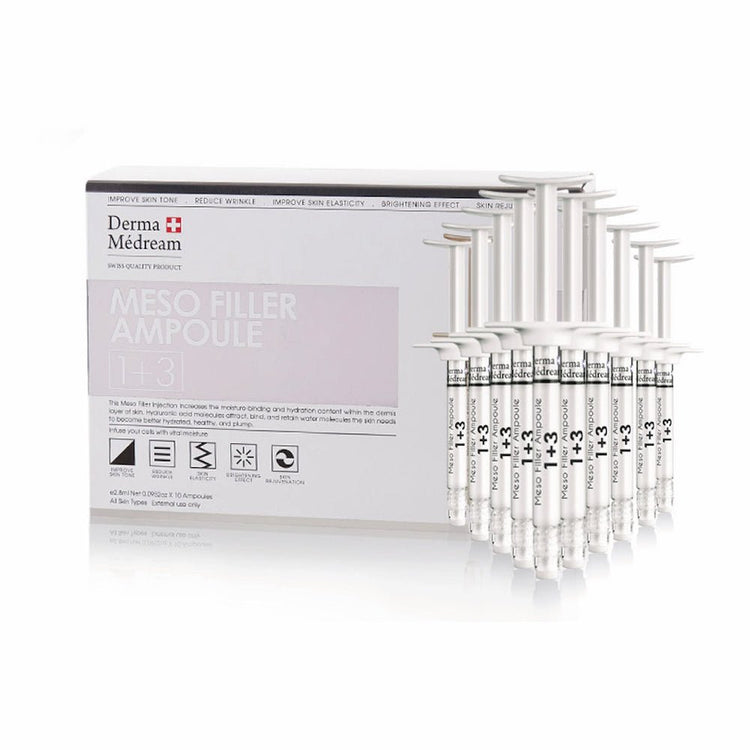 Derma Medream - Meso Filler Ampoule 1+3 (Non - Injection, External Use Only) ( Moisturising, Whitening, Pore Minimizing) (e2.8ml x 10 ampoules per box) DM020 - Beauty Online™ 肌齡喜源™