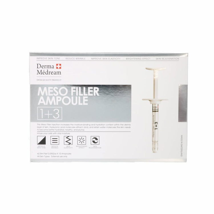 Derma Medream - Meso Filler Ampoule 1+3 (Non - Injection, External Use Only) ( Moisturising, Whitening, Pore Minimizing) (e2.8ml x 10 ampoules per box) DM020 - Beauty Online™ 肌齡喜源™