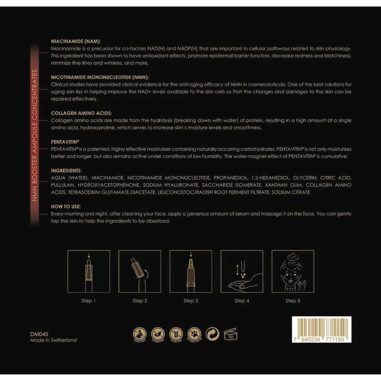 Derma Medream – NMN Booster Ampoule Concentrates (Antioxidant, PENTAVITIN B5, Moisturising , Rejuvenation, Anti - Aging, Firming, Collagen) (2 ml * 10 bottles) DM045 - Beauty Online™ 肌齡喜源™