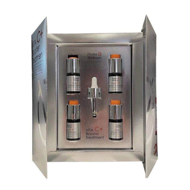 Derma Medream – Vita C+ Booster Treatment Serum (Whitening, Acne Marks, Sensitive, Antioxidant, Pore Minimizing, Firming, Brightening) (e10ml/Bottle*4 Bottles per Box) DM043 - Beauty Online™ 肌齡喜源™