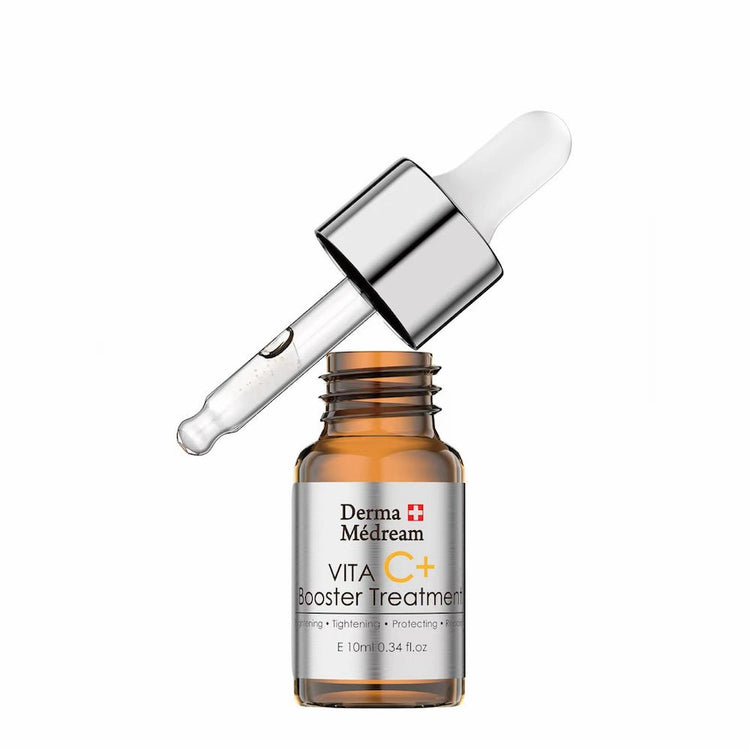Derma Medream – Vita C+ Booster Treatment Serum (Whitening, Acne Marks, Sensitive, Antioxidant, Pore Minimizing, Firming, Brightening) (e10ml/Bottle*4 Bottles per Box) DM043 - Beauty Online™ 肌齡喜源™