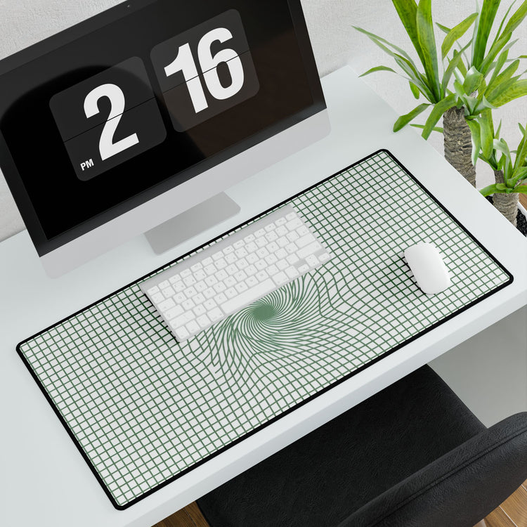 【Workstation】Premium Extended Panoramic Geometric Grid Desk Mat