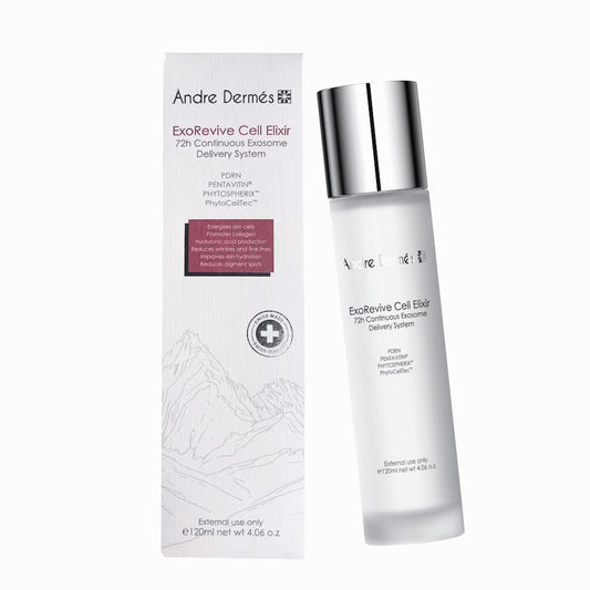 Andre Dermes - ExoRevive Cell Elixir (Moisturising, Anti-Wrinkle Aging, Firming, Lifting, Reduce Pigment Spots, Promotes Collagen, Reduce Fine Lines, Brightening, Repair) (e120ml) AD028
