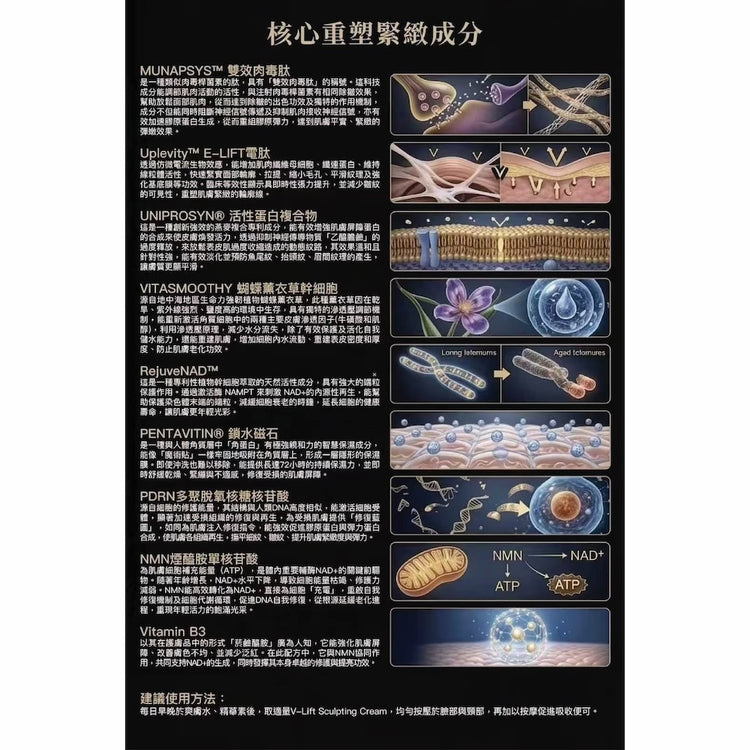 Andre Dermes – 逆齡纖顏V臉緊致面霜 (抗皺抗衰老、拉提、保濕、緊緻、舒緩乾燥、減淡細紋、收細毛孔、修復) (e50g) AD044