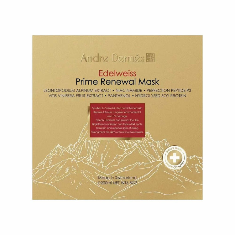 Andre Dermes - Edelweiss Prime Renewal Mask (Antioxidant, Anti-Inflammatory, Moisturizing, Firming, Soothing Dryness, Calming, Anti-Wrinkle Aging, Melanin) (e200ml) AD045 - Beauty Online™ 肌齡喜源™