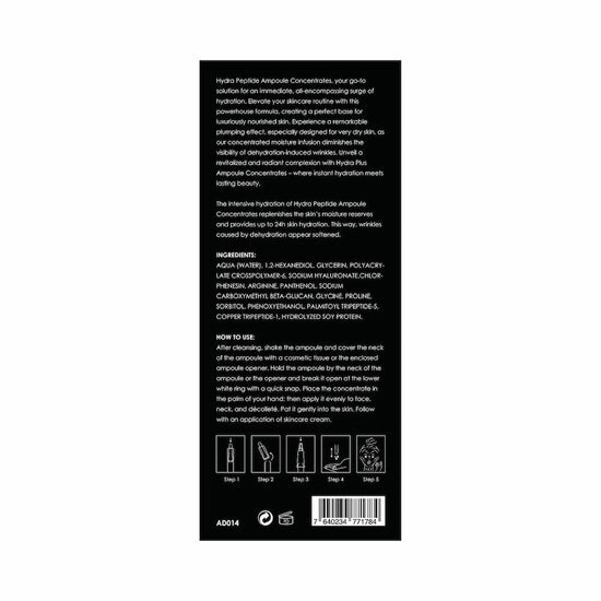 Andre Dermes - Hydra Peptide Ampoule Concentrates (Antioxidant, Firming, Anti - Aging, Reduce Fine Lines, Rejuvenating, Deep Hydration, Soothing, Sensitive) (e2ml x 7 bottles) AD014 - Beauty Online™ 肌齡喜源™