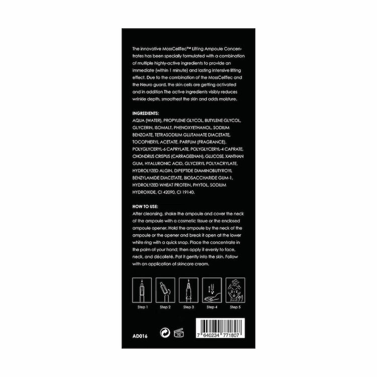 Andre Dermes - MossCellTec Lifting Ampoule Concentrates (Deep Moisturizing, Firming, Lifting, Reduce Fine Lines, Antioxidant, Deep Hydration, Soothing, Repair)AD016 - Beauty Online™ 肌齡喜源™