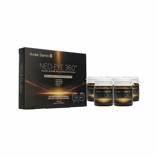 Andre Dermes - NEO - EYE 360 Swiss Alpine Recharge Eye Mask (Moisturising, Dark Circles, Firming, Reduce Fine Lines, Lifting, Anit - Wrinkle Aging, Edema Of The Eyes) (e6ml Bottle /1Box 5pcs) AD040 - Beauty Online™ 肌齡喜源™