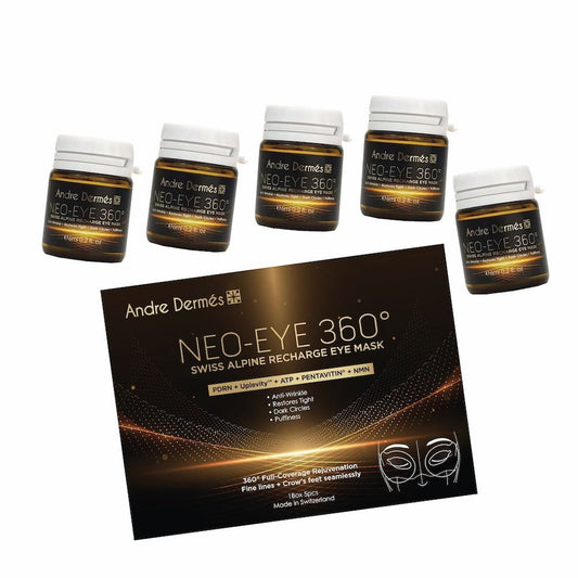 Andre Dermes - NEO - EYE 360 Swiss Alpine Recharge Eye Mask (Moisturising, Dark Circles, Firming, Reduce Fine Lines, Lifting, Anit - Wrinkle Aging, Edema Of The Eyes) (e6ml Bottle /1Box 5pcs) AD040 - Beauty Online™ 肌齡喜源™
