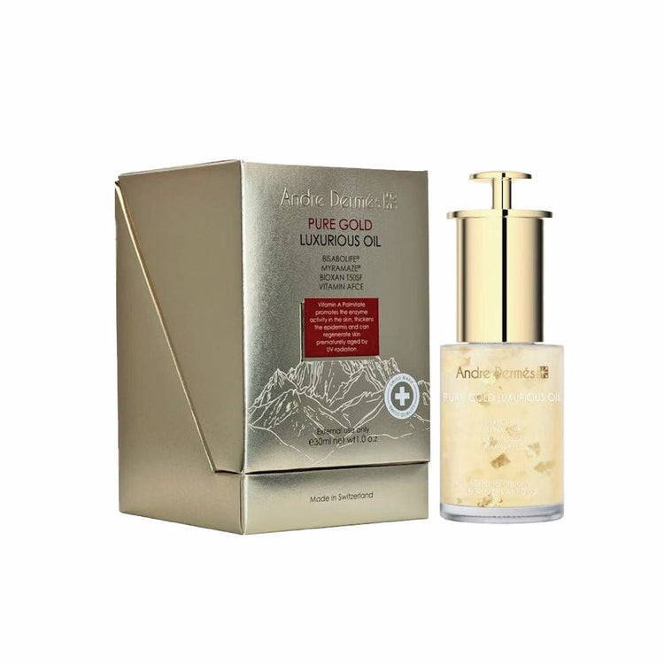 Andre Dermes - Pure Gold Luxurious Oil (Long - Lasting Moisturizing, Antioxidant, Rejuvenating, Anti - Inflammatory, Rough Skin, Firming, Lighten Spots, Anit - Wrinkle Aging) (e30ml) AD035 - Beauty Online™ 肌齡喜源™