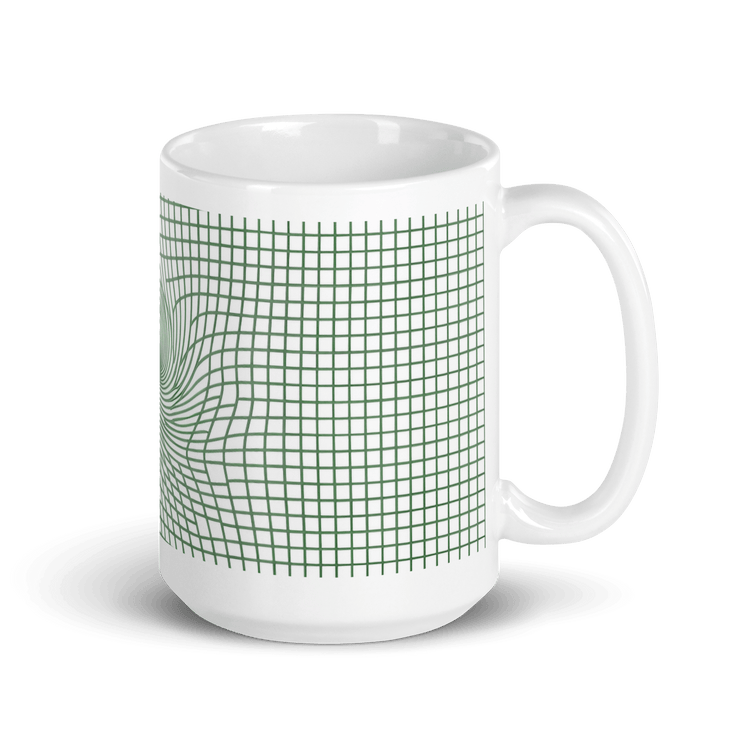 【Deep Focus】Minimalist All-White Geometric Grid Ceramic Mug - Beauty Online™ 肌齡喜源™