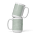 【Deep Focus】Minimalist All-White Geometric Grid Ceramic Mug - Beauty Online™ 肌齡喜源™