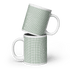 【Deep Focus】Minimalist All-White Geometric Grid Ceramic Mug - Beauty Online™ 肌齡喜源™
