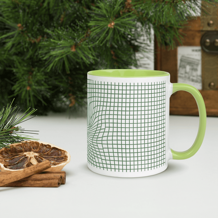 【Deep Focus】Premium Geometric Grid Ceramic Mug - 11 oz (Color-Accented Collection) - Beauty Online™ 肌齡喜源™