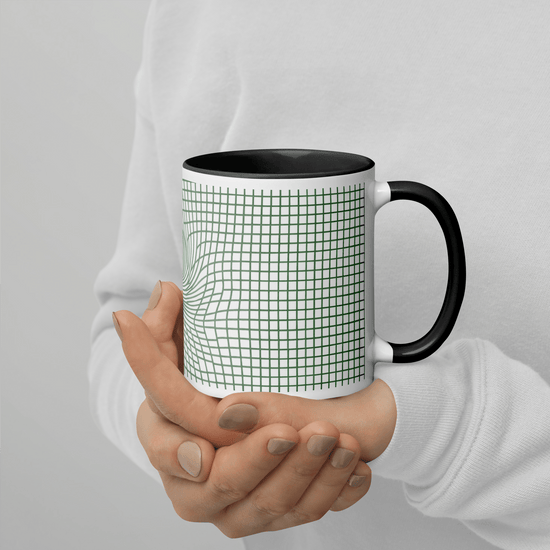 【Deep Focus】Premium Geometric Grid Ceramic Mug - 11 oz (Color-Accented Collection) - Beauty Online™ 肌齡喜源™